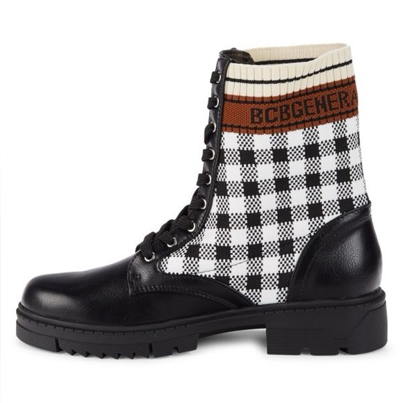 BCBG Shoes - BCBGenerstion Tassie Logo Sock Combat Boots